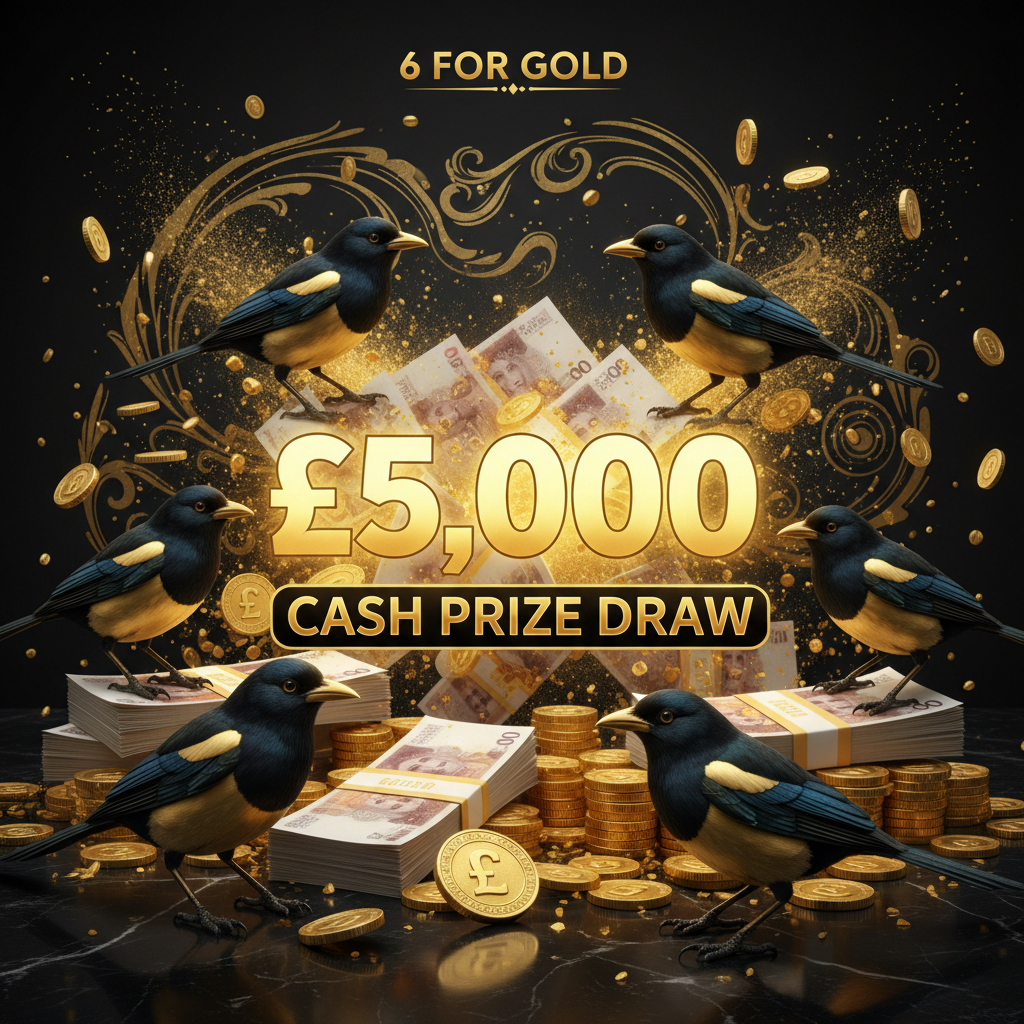 £5,000 Cash Prize Draw - 6 Magpies